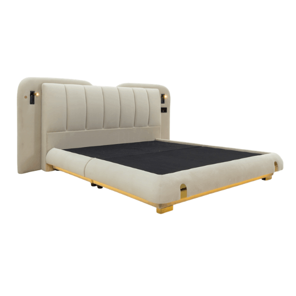 ฐานรองหัวเตียง 6 ฟุต WISDOM DESIGN FURNITURE รุ่น MARBLE สีครีมขาว